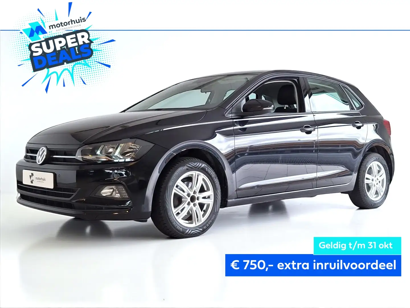 Volkswagen Polo 1.0 TSI 95pk Comfortline Business CAMERA NAVI LMV Zwart - 1
