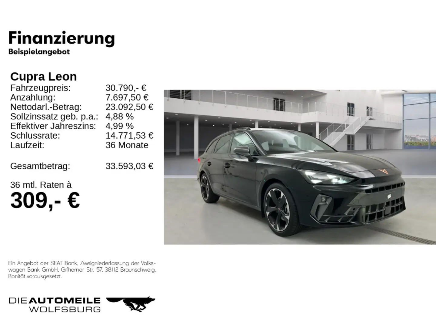 CUPRA Leon ST 1.5eTSI DSG AHK/LED/SITZHZ Schwarz - 2