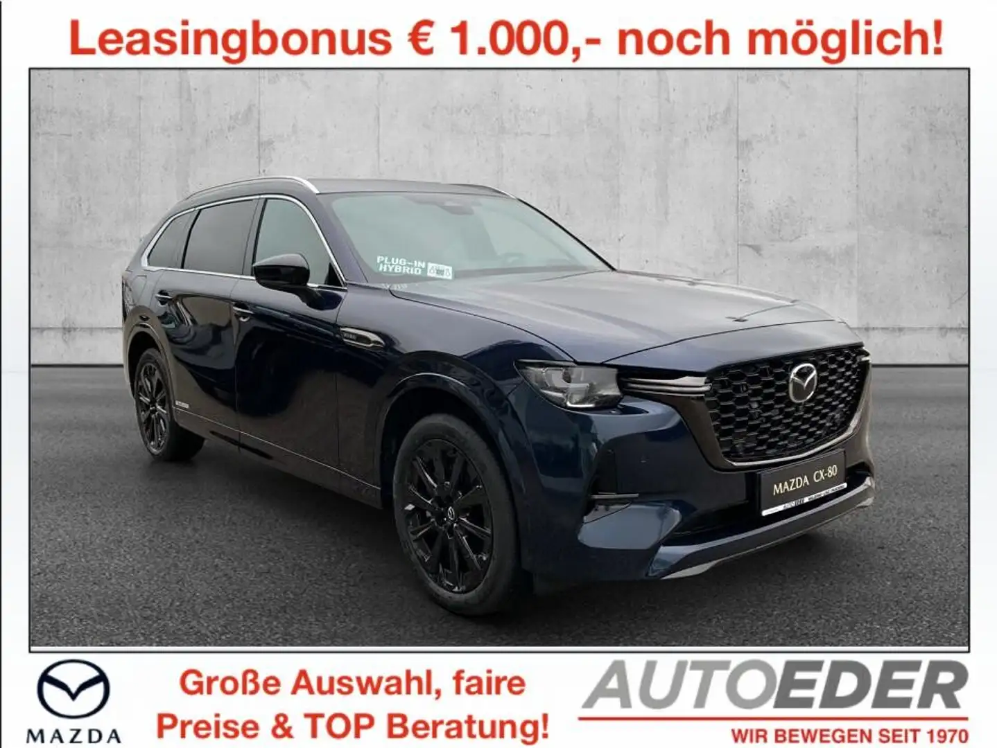 Mazda CX-80 2.5L e-SKYACTIV PHEV AWD Homura Aut. Blau - 1