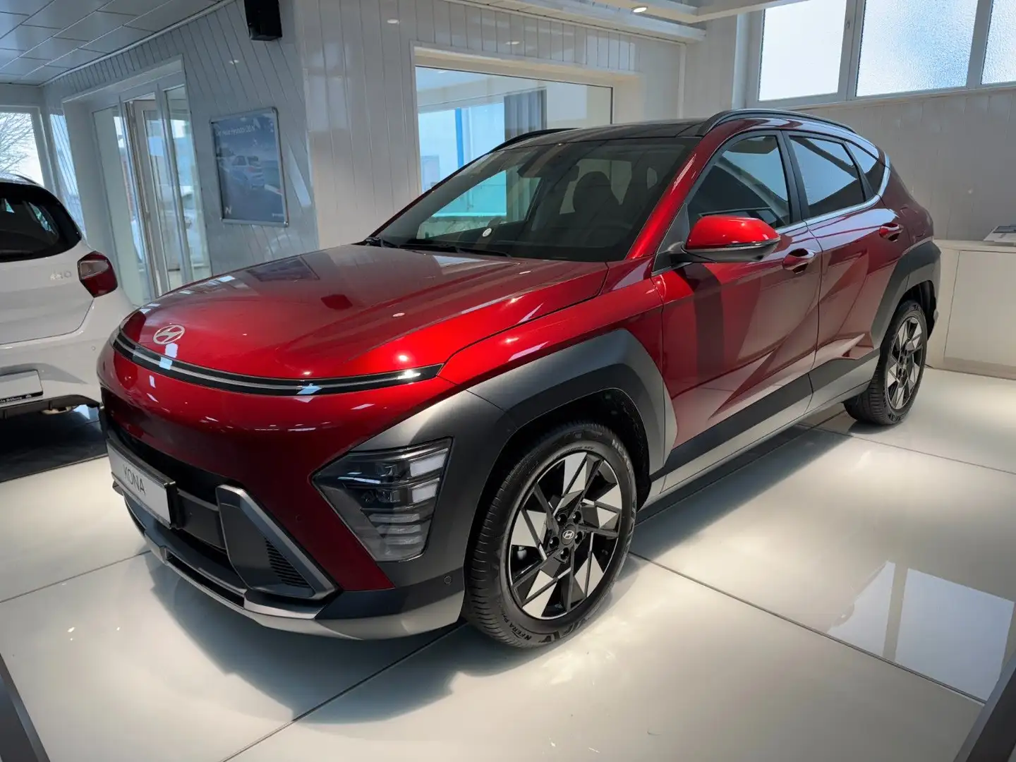 Hyundai KONA 1.6 T-GDi DCT Prime Leder Glasdach Bose Rosso - 2