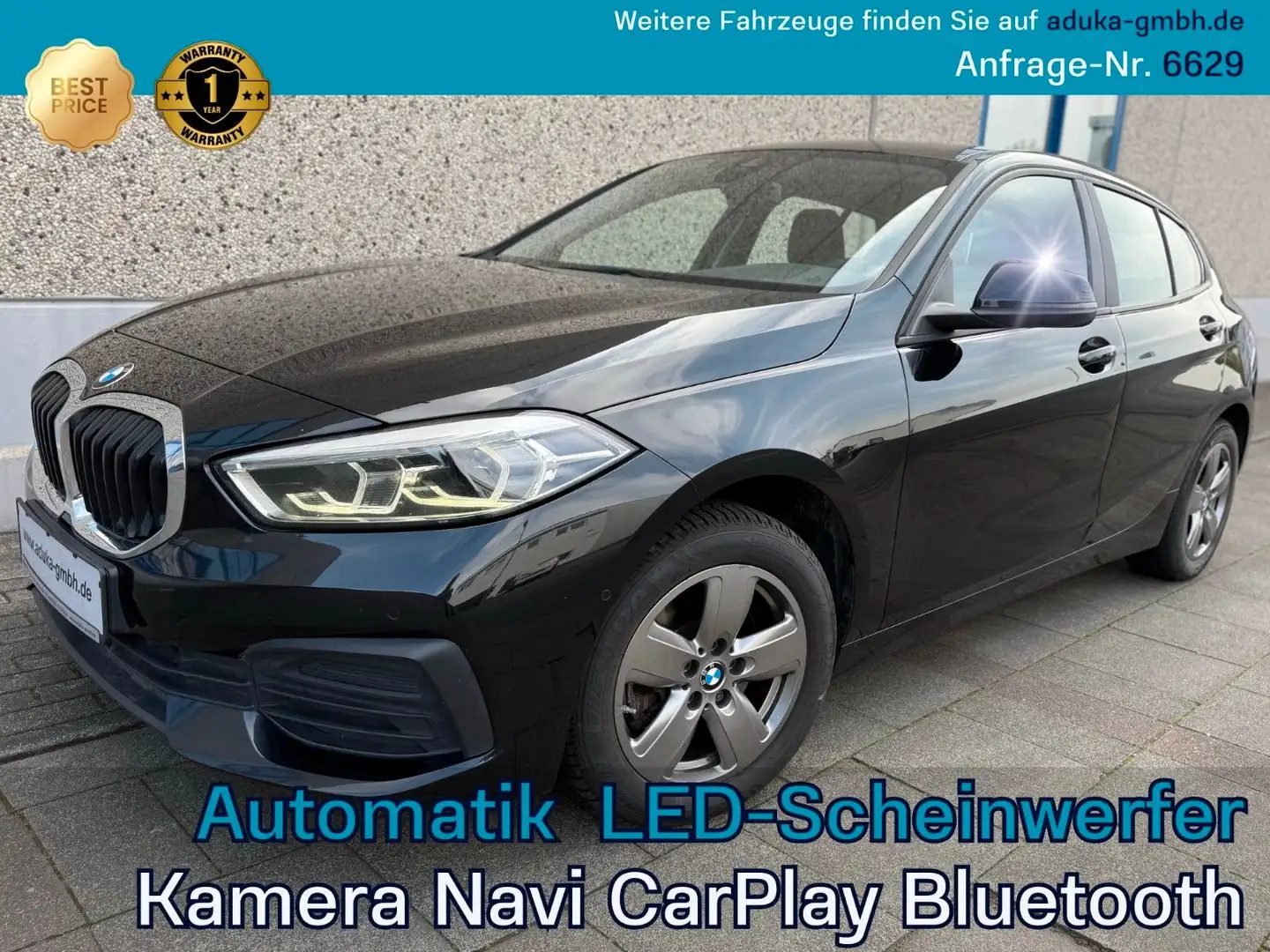 BMW 116 d Advantage 5-Tg Automatik LED Kamera CarPlay Noir - 1