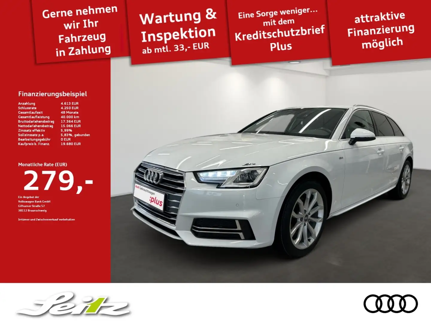 Audi A4 Avant 1.4 TFSI sport *PDC*BLUETOOTH*KLIMA* Biały - 1