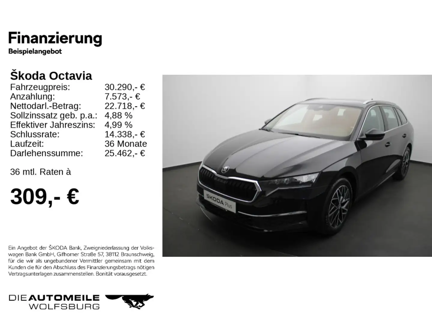 Skoda Octavia 4 IV Combi 1.5 eTSI DSG Selection AHK/LE Negro - 2