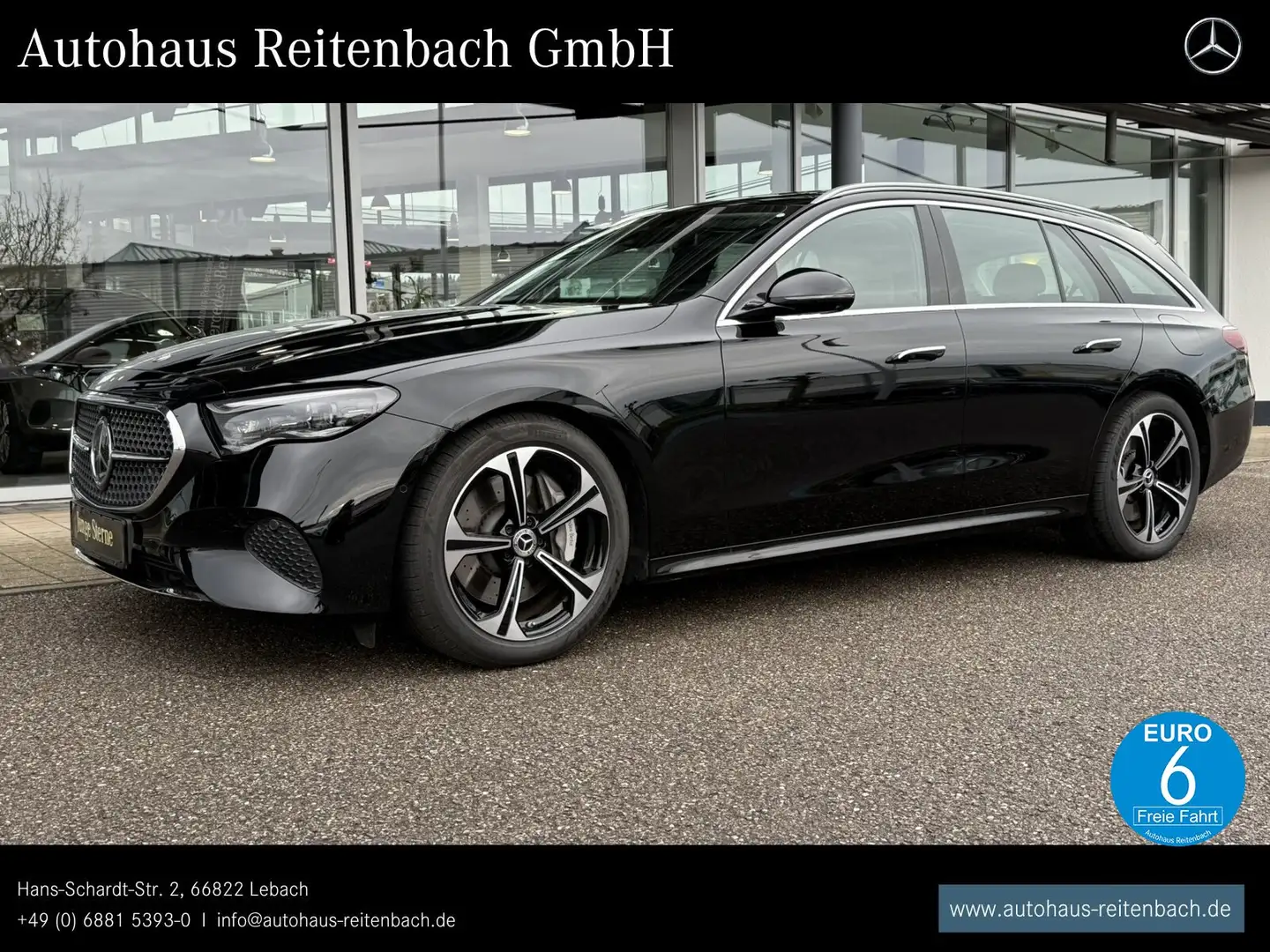Mercedes-Benz E 300 E300e T AVANTGARDE+DIST BURMEST4D+AHK+360°+MEMOR Schwarz - 1