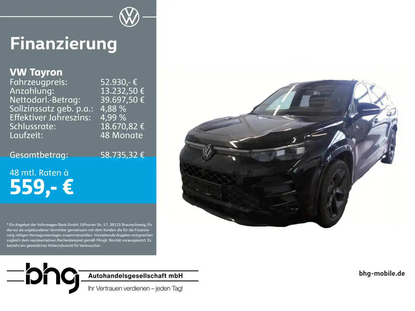 Volkswagen Tayron 2.0 TDI 4MOTION DSG R-Line BlackStyle AHK Schwarz - 1