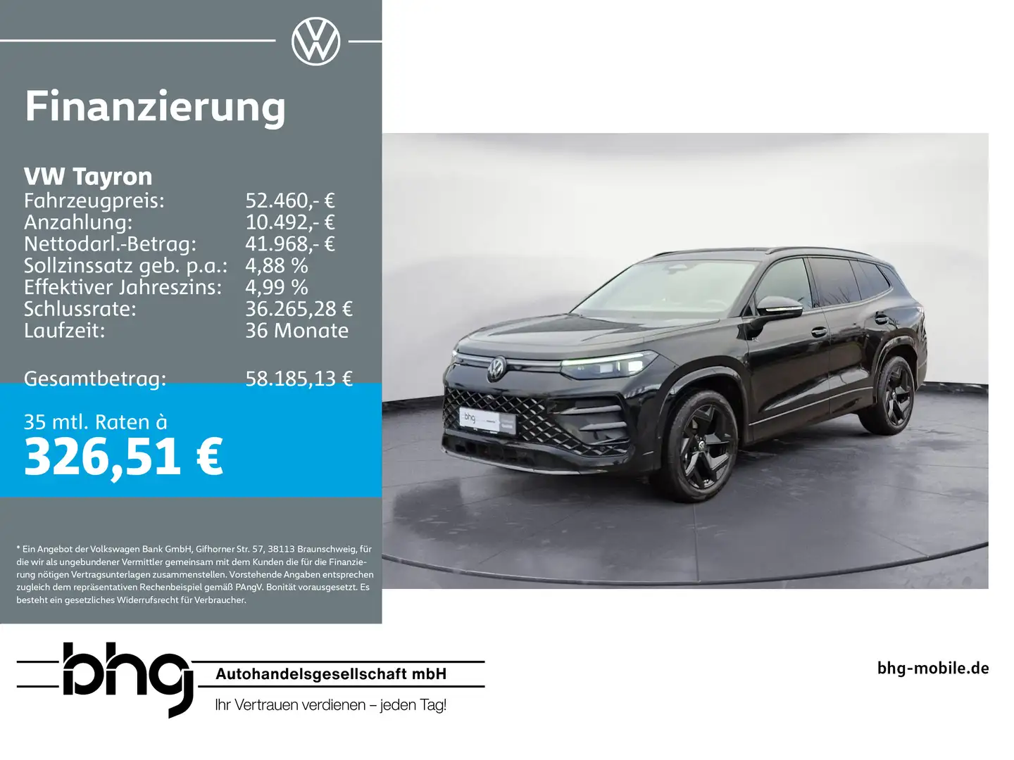 Volkswagen Tayron 2.0 TDI 4MOTION DSG R-Line BlackStyle AHK Noir - 1