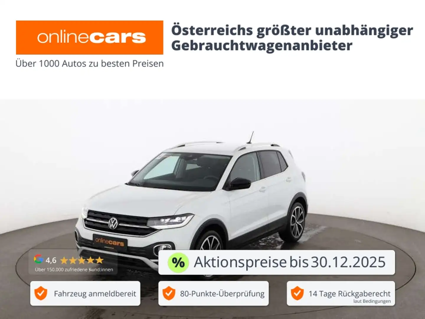 Volkswagen T-Cross 1.0 TSI Style LED SITZHZG ASSIST KLIMA Weiß - 1