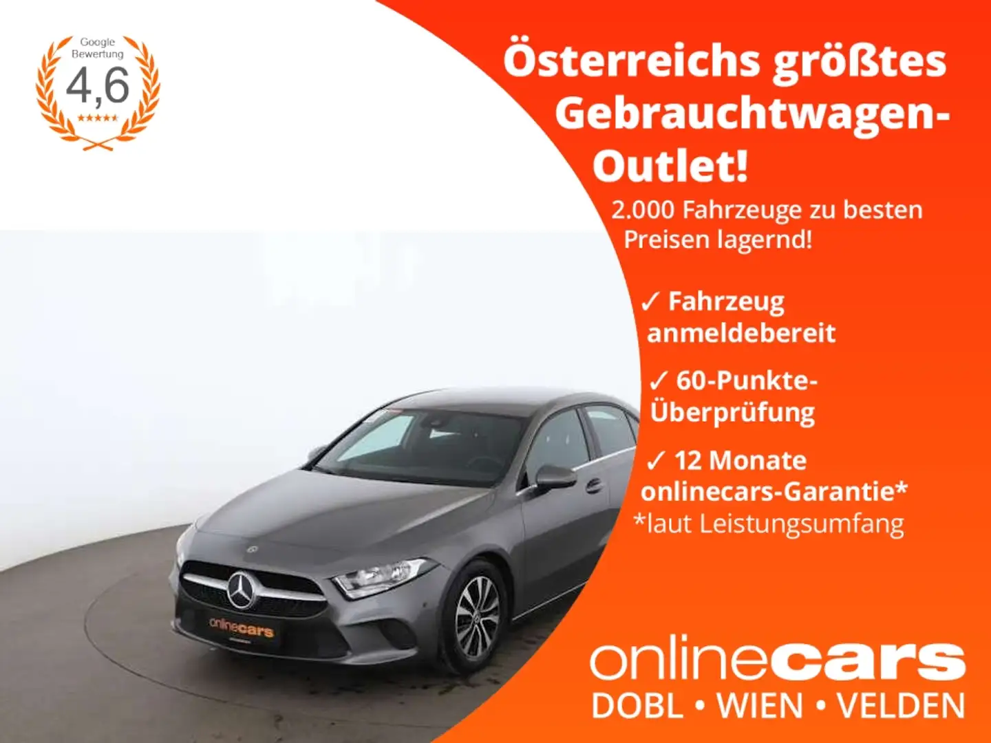 Mercedes-Benz A 180 d Style Aut AHK NAVI LEDER TEMP R-KAMERA Grau - 1
