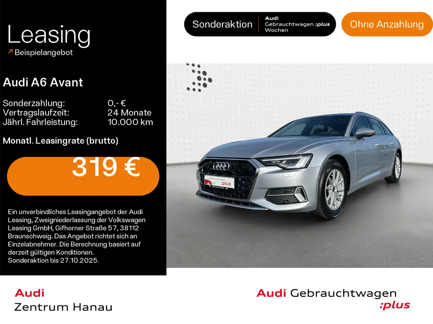 Audi A6 45 TFSI advanced*NAVI-PLUS*MATRIX*KAMER Silber - 1