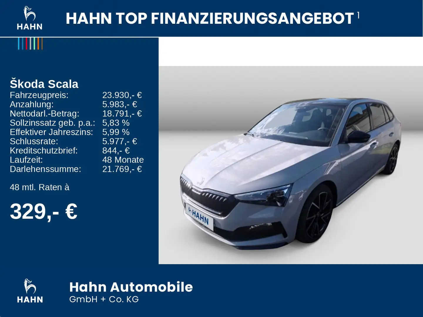 Skoda Scala 1.5TSI DSG Monte Carlo AHK NAVI PANO SPORT Grau - 2