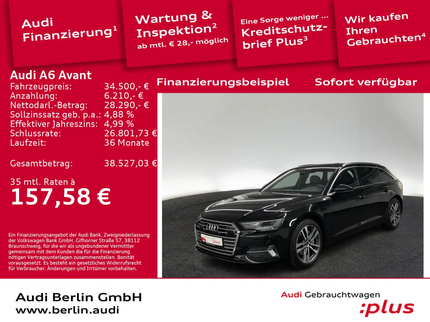 Audi A6 Sport 45 TFSI S tr. LEDER NAVI RFK VIRT Noir - 1