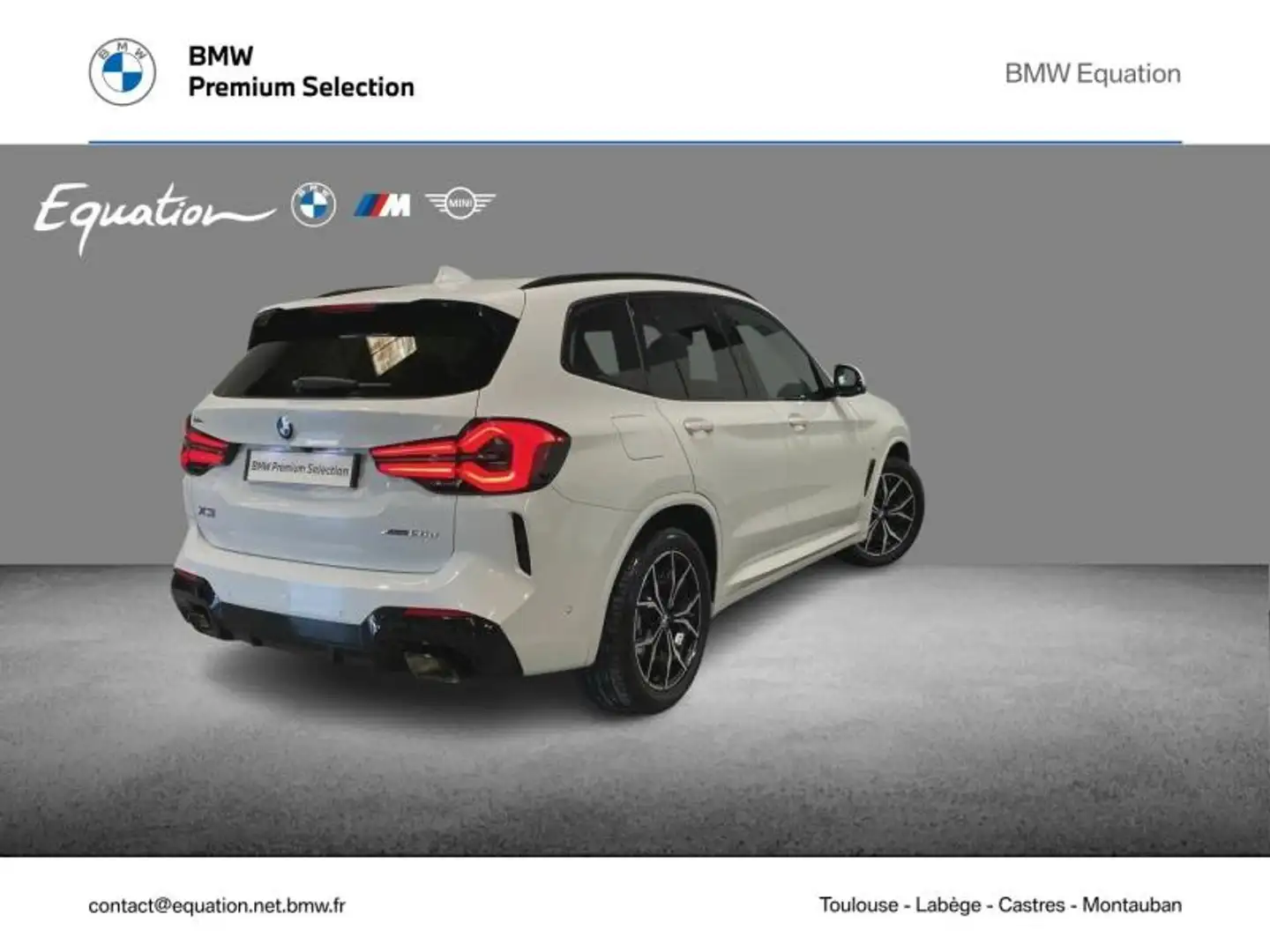 BMW X3 xDrive20d 190ch M Sport Blanc - 2