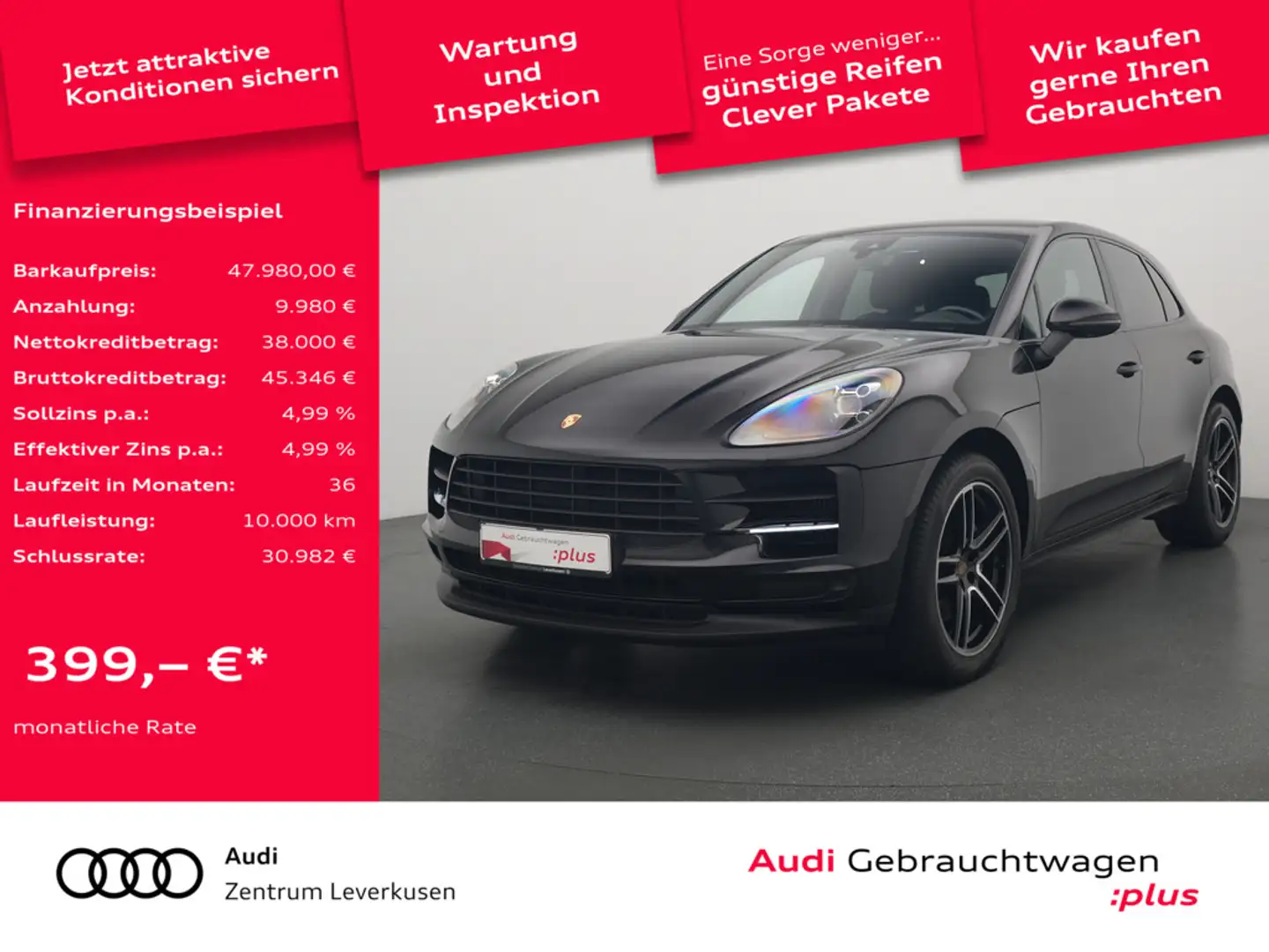 Porsche Macan S LEDER LUFT NAVI MEMORY KAM SHZ LED PD Schwarz - 1