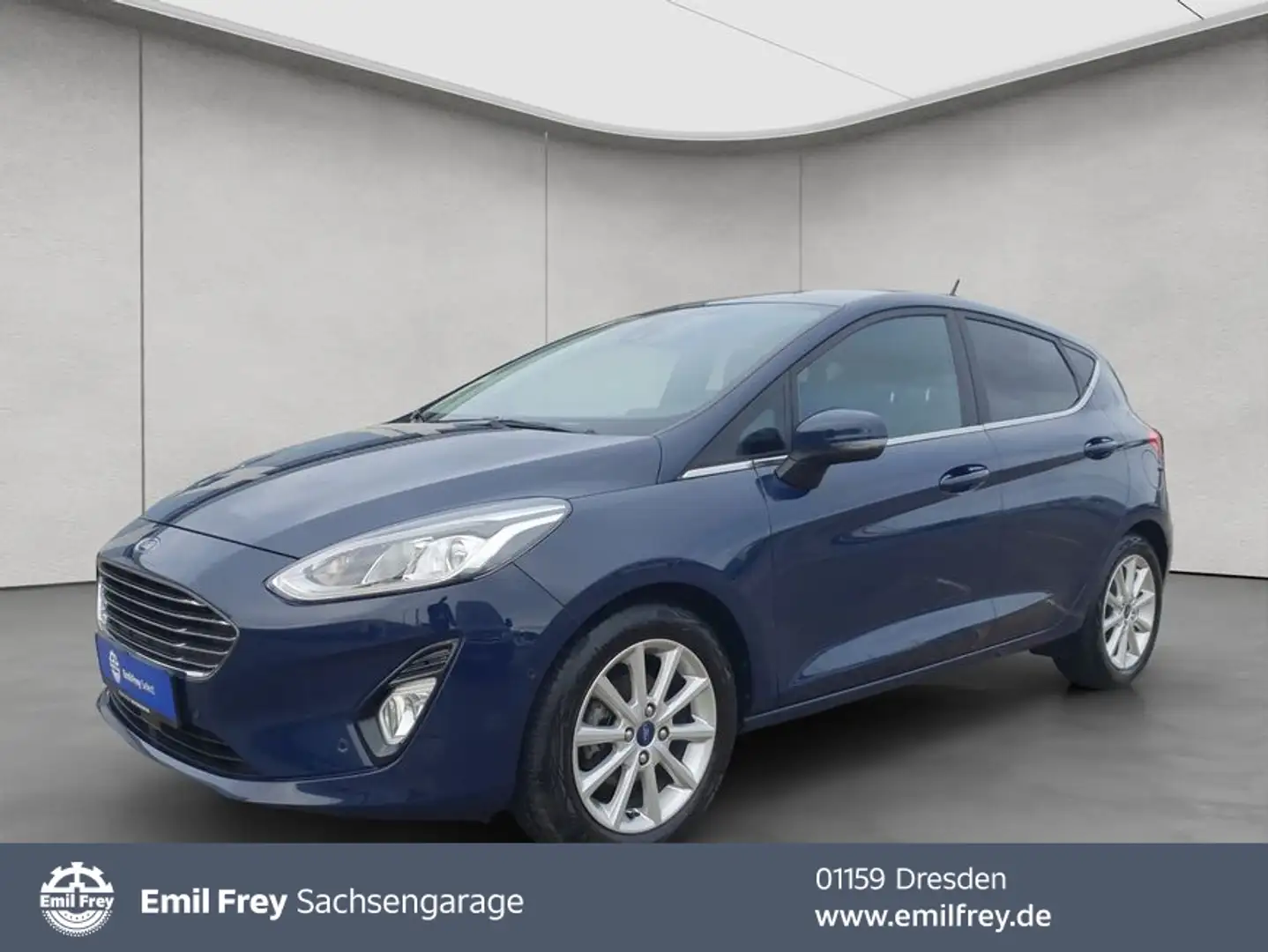 Ford Fiesta 1.5 TDCi S&S TITANIUM Navi ACC RFC PDC Blauw - 1