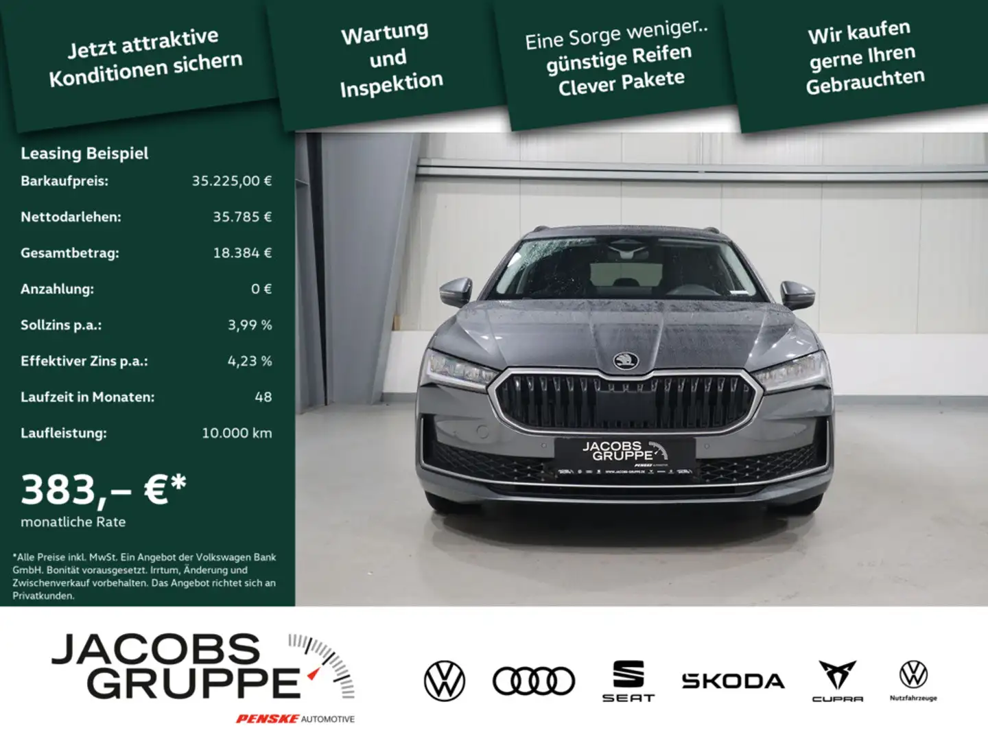 Skoda Superb Combi 1.5 eTSI Selection Navi,AHK,ACC, Grau - 1