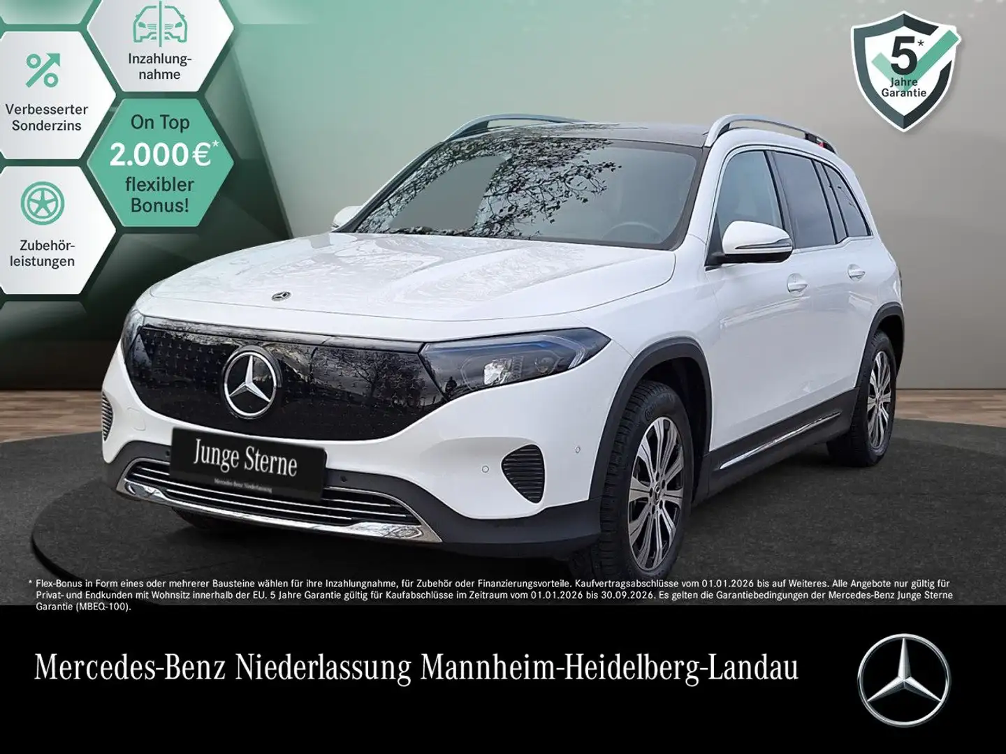 Mercedes-Benz EQB 300 4M PROG+ADVANCED+AHK+PANO+KAMERA+SPUR Blanc - 1