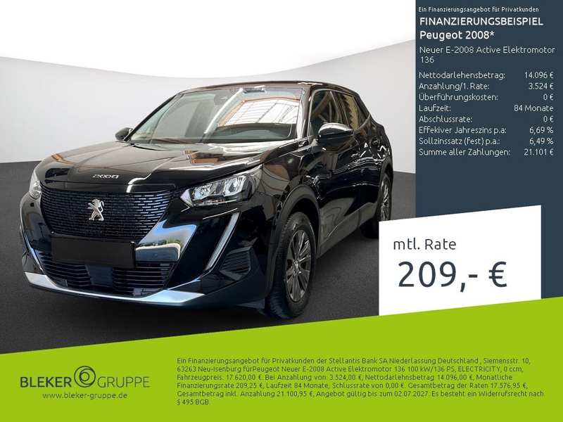 Peugeot 2008 Neuer E-2008 Active Elektromotor 136