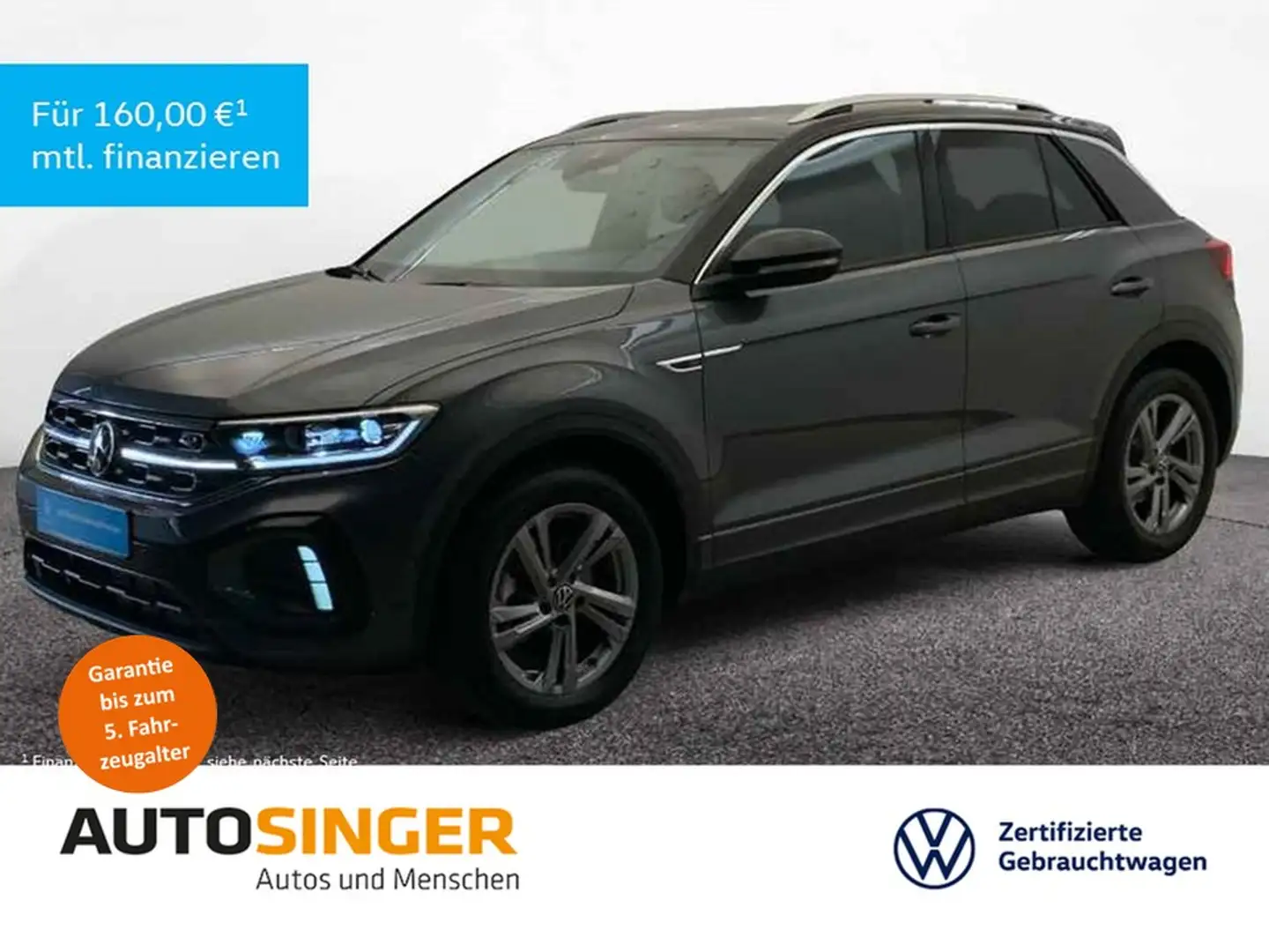 Volkswagen T-Roc R-Line TSI DSG 4M *AHK*IQ*R-CAM*STHZ*SHZ* Grau - 1