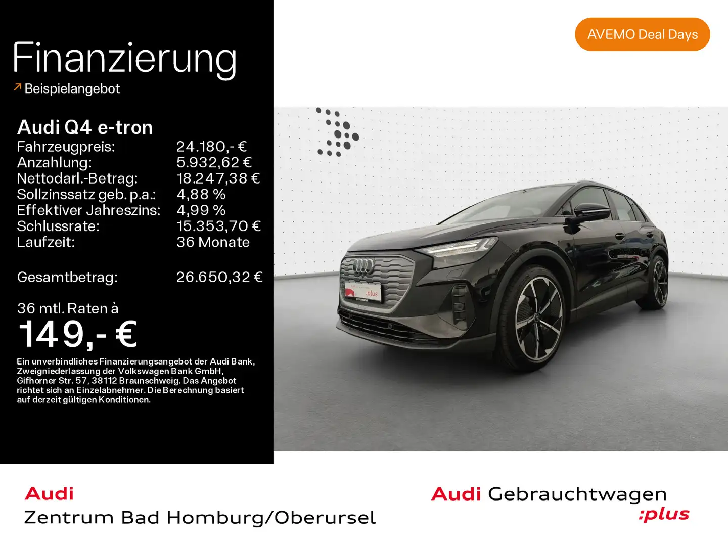 Audi Q4 e-tron 40*Navi*Matrix*Alu*SONOS*PDC*Virtual C Schwarz - 1