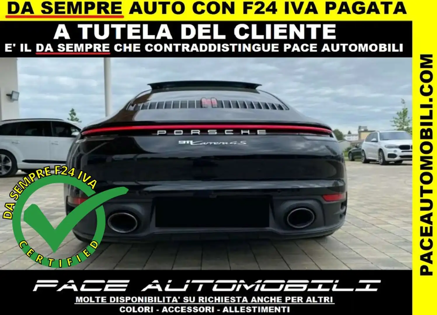 Porsche 992 911 992 CARRERA 4S FULL FORNIAMO  F24 IVA PAGATA! Nero - 1