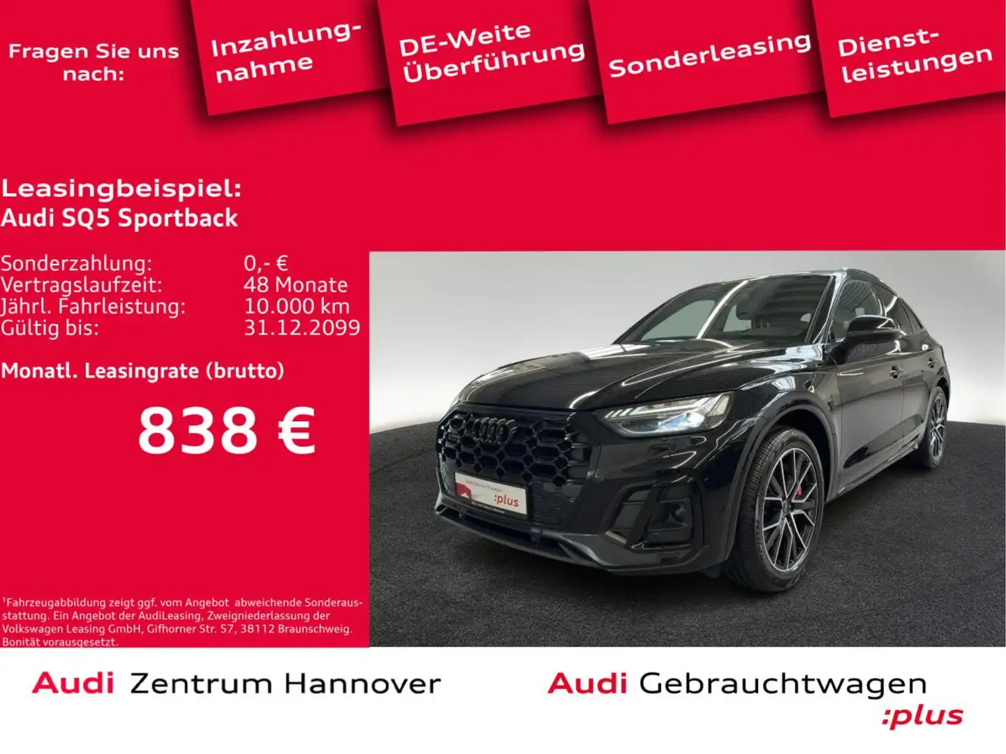 Audi SQ5 Sportback 55 TDI qu. Matrix AHK Kamera virtual Schwarz - 1