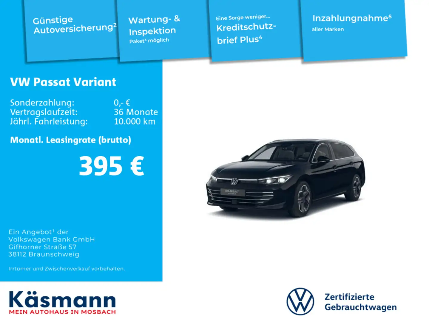 Volkswagen Passat Variant 1.5 eHybrid Elegance AHK MATRIX Schwarz - 2