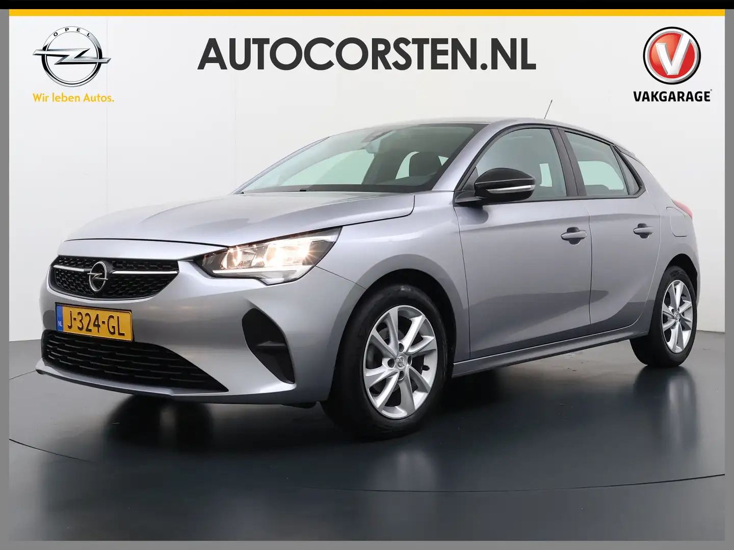 Opel Corsa 1.2I Airco Navi Apple Carplay Android LM-v Cruise Grau - 1