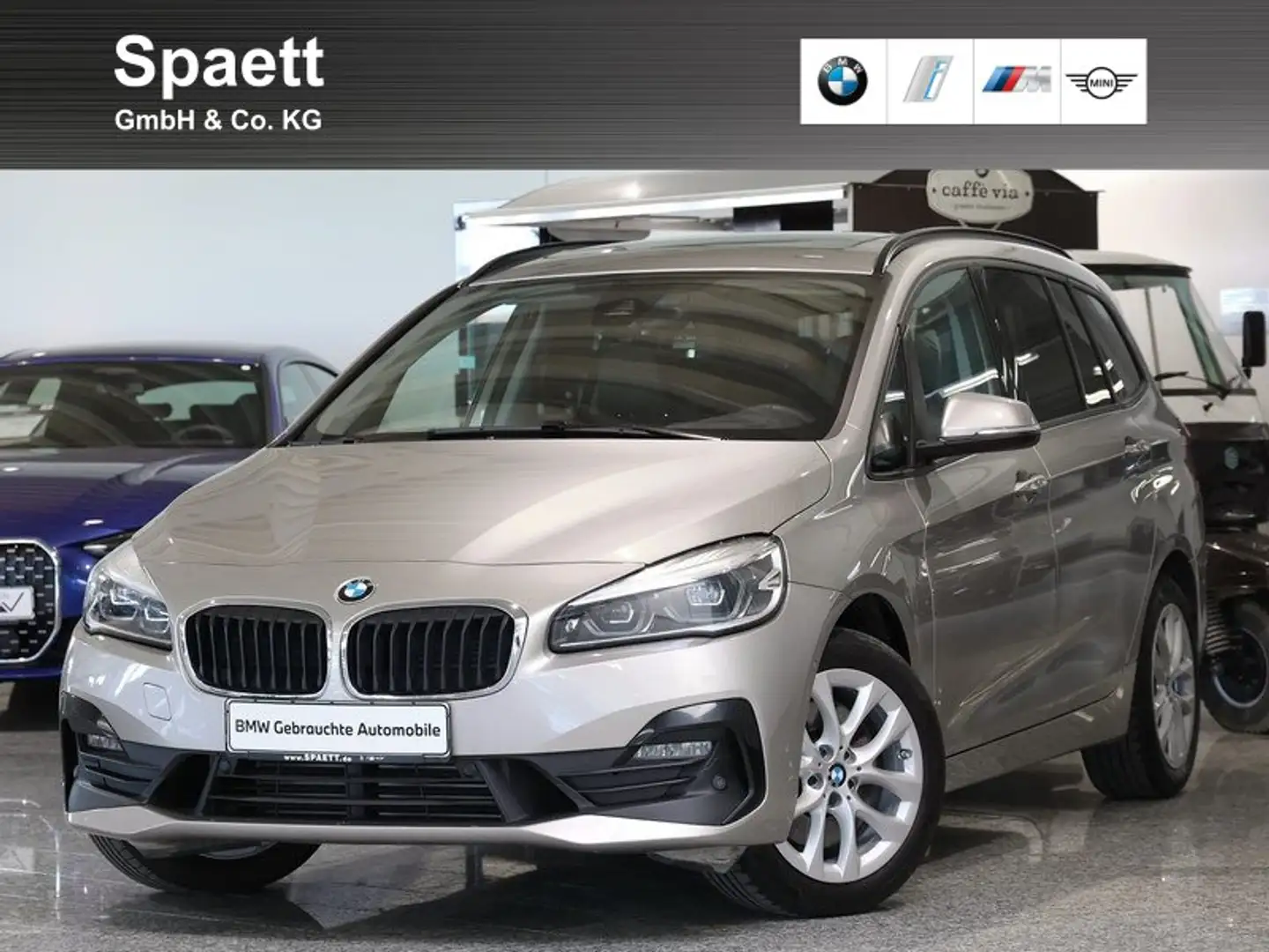 BMW 220 d xDrive Gran Tourer Adv. RFK AHK Pano. DrivAss Grau - 1