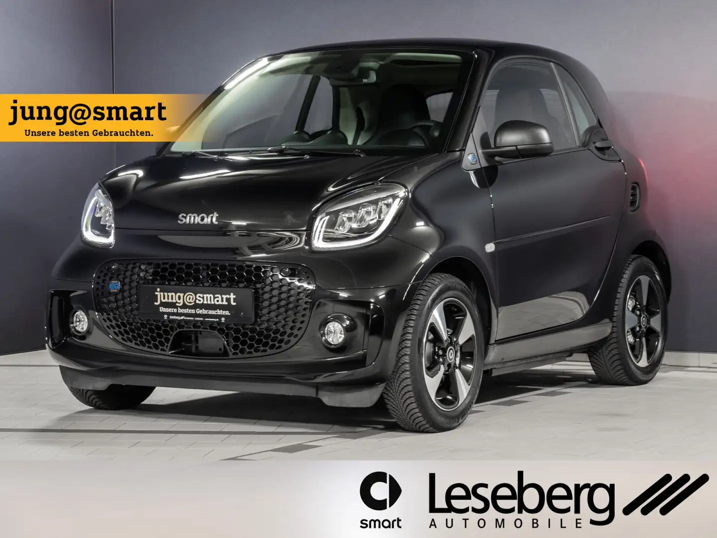 smart forTwo EQ fortwo passion coupé LED/Pano/Kamera/22kW/DAB Schwarz - 1