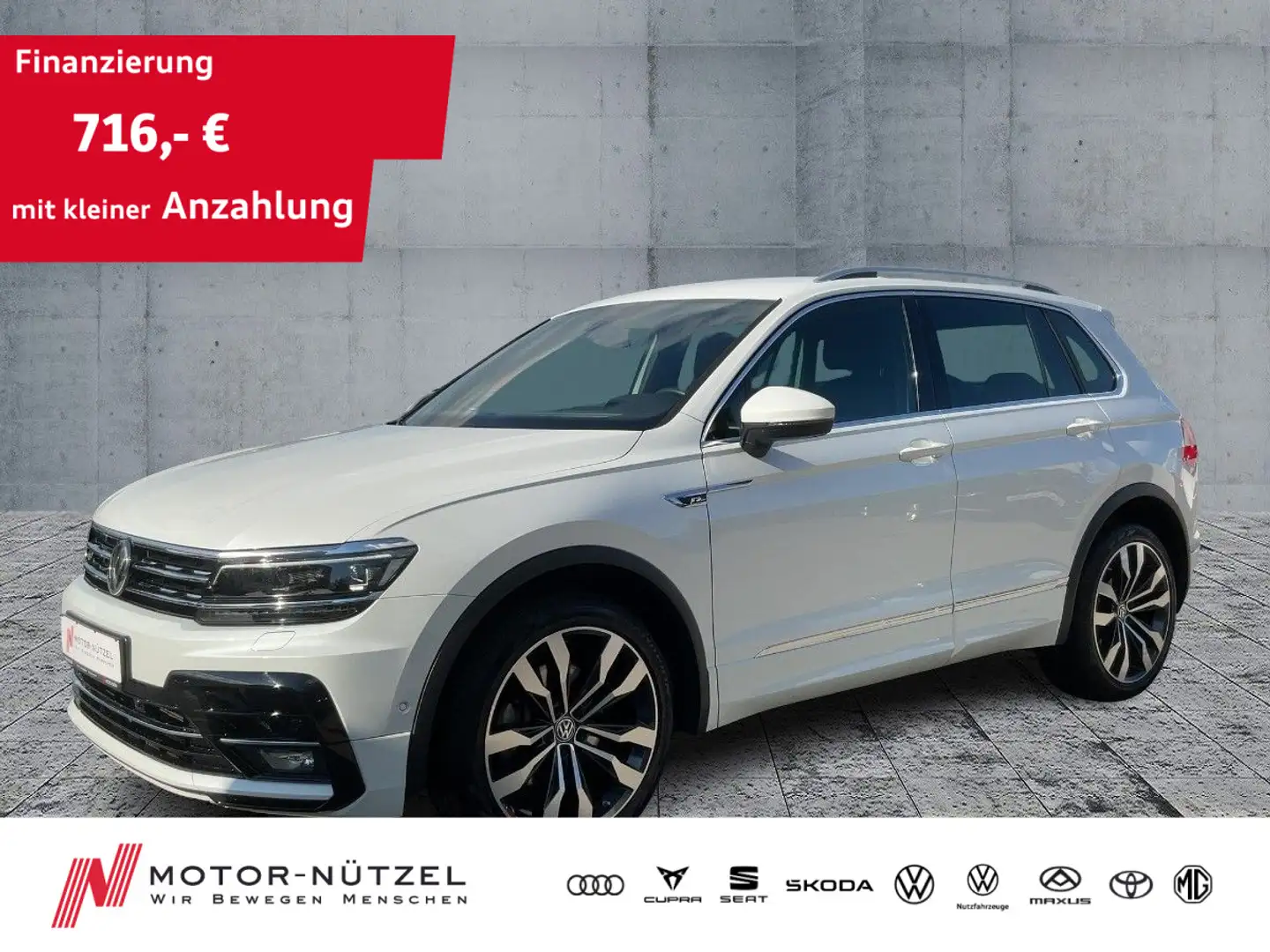 Volkswagen Tiguan 2.0TFSI 4M DSG HIGHLINE R-LINE LED+ACC+VC Weiß - 1