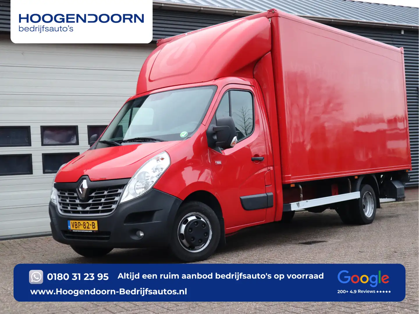 Renault Master T35 2.3 dCi 164pk Euro 6 Bakwagen Laadklep - Navi Rood - 1
