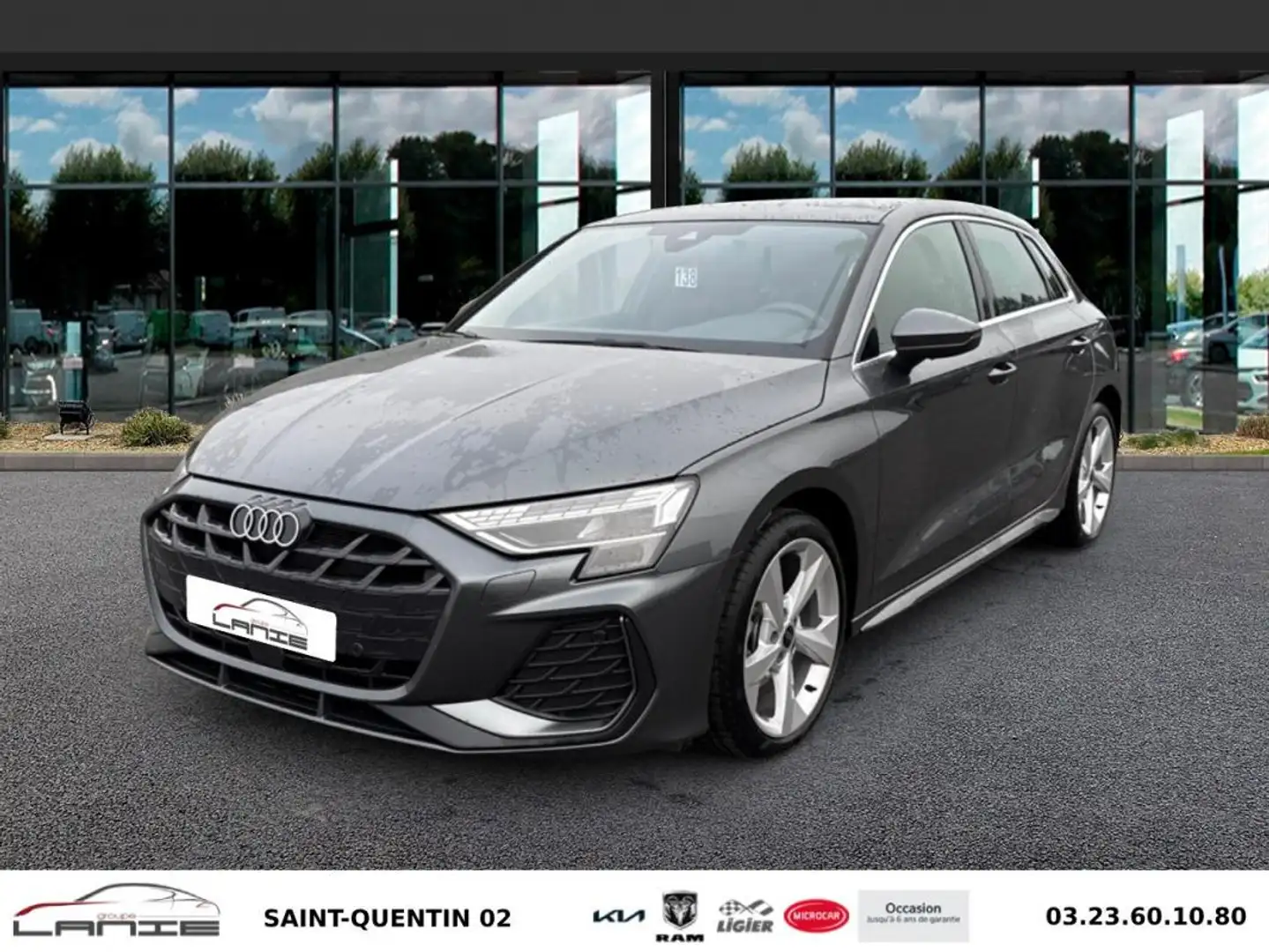 Audi A3 35 TDI 150 S tronic 7 S line Gris - 1