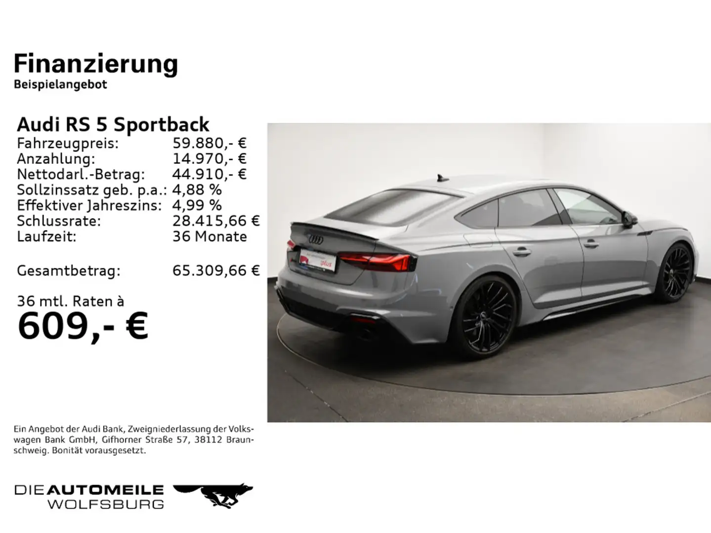 Audi RS5 2.9 TFSI Tiptronic quattro Rückka Gris - 2