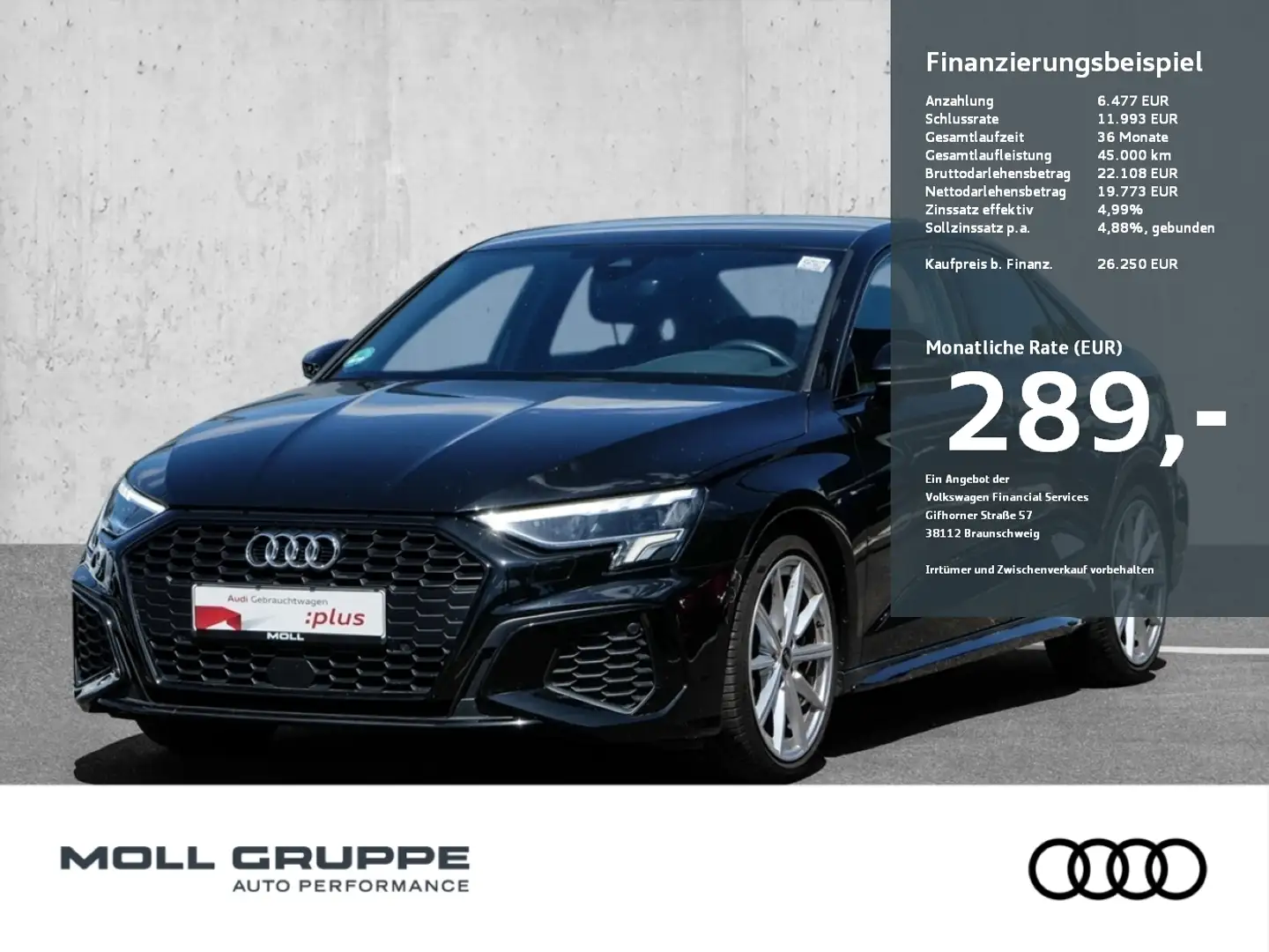 Audi A3 Limousine S line 35 TFSI 110(150)  S tronic Navi P Noir - 1