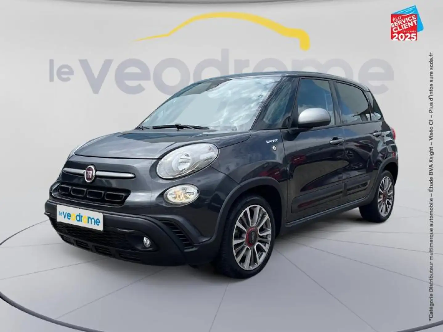 Fiat 500L 1.6 Multijet 16v 120ch S/S Sport Camera Gris - 1