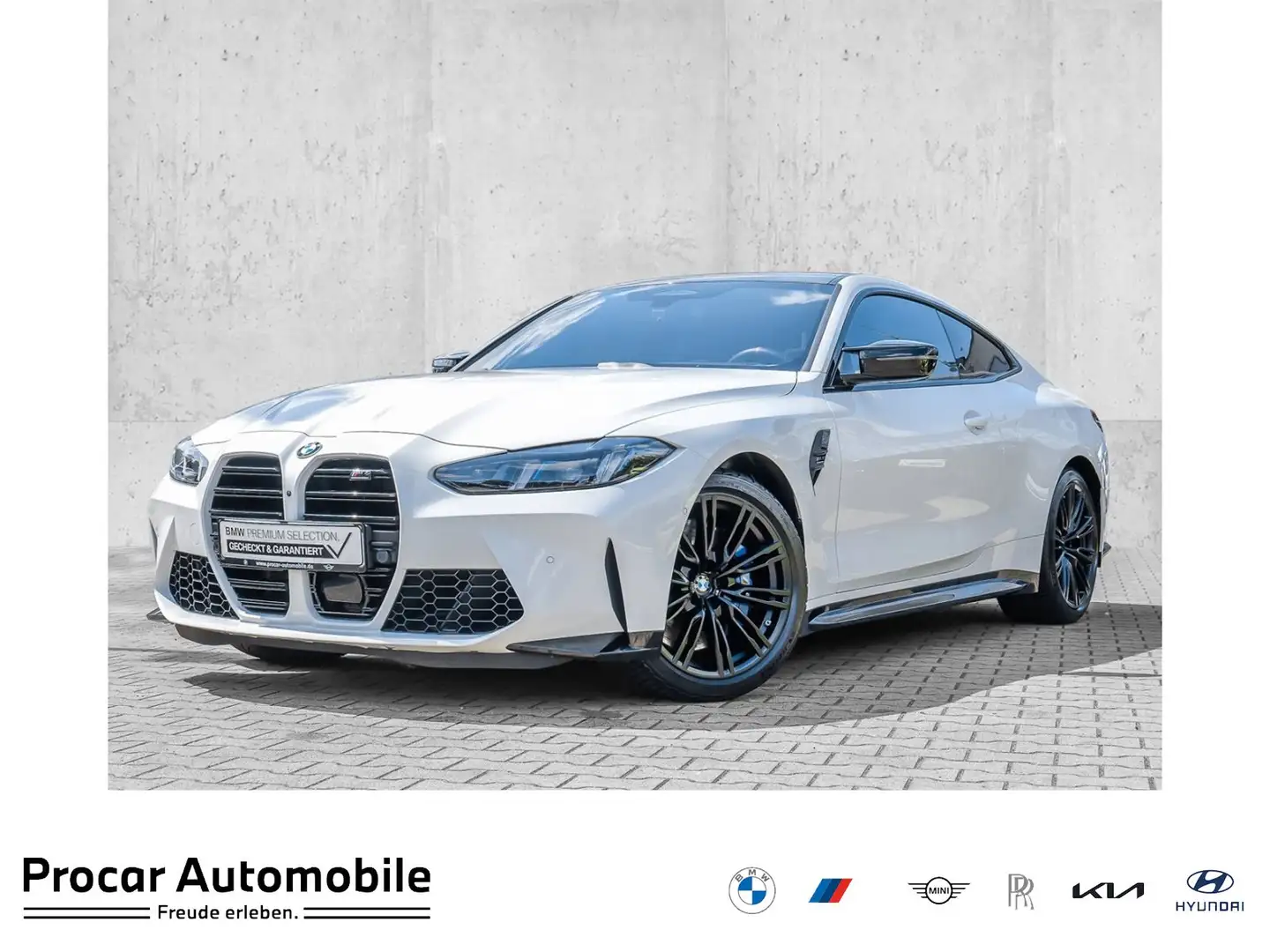 BMW M4 Coupé M Sport HUD ACC RFK NAVI LED PDC V+H Blanc - 1
