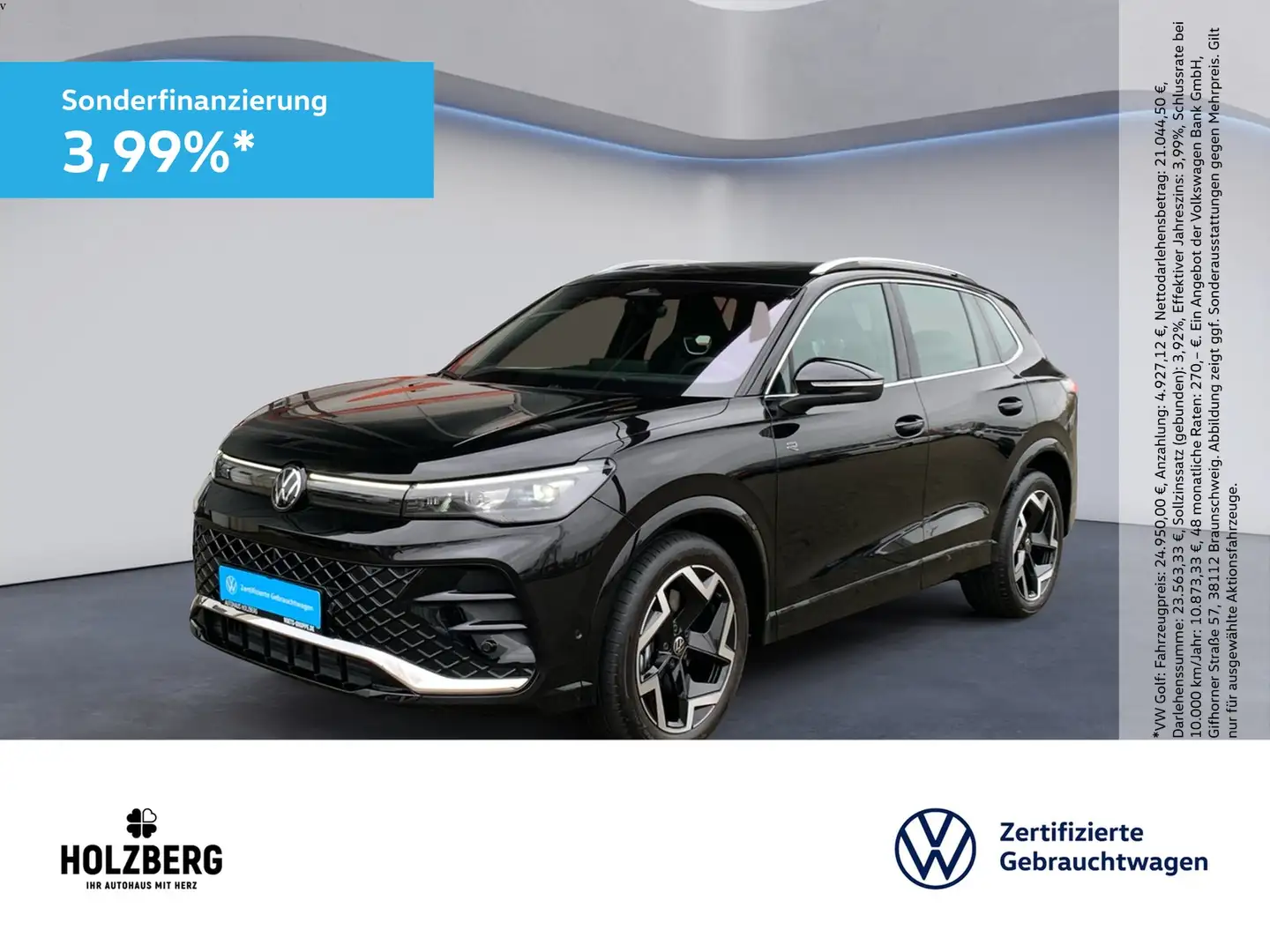 Volkswagen Tiguan 2.0 TDI R-Line PANO+STHZ+AHK+HUD Schwarz - 1