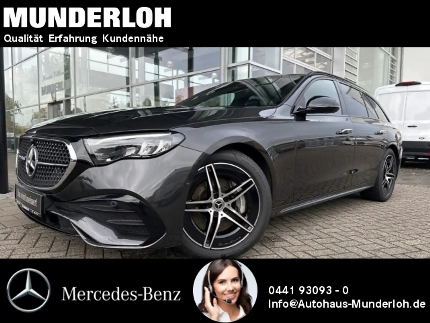 Mercedes-Benz E 220 d T-Modell AMG Line Night-Paket Kamera Grau - 1