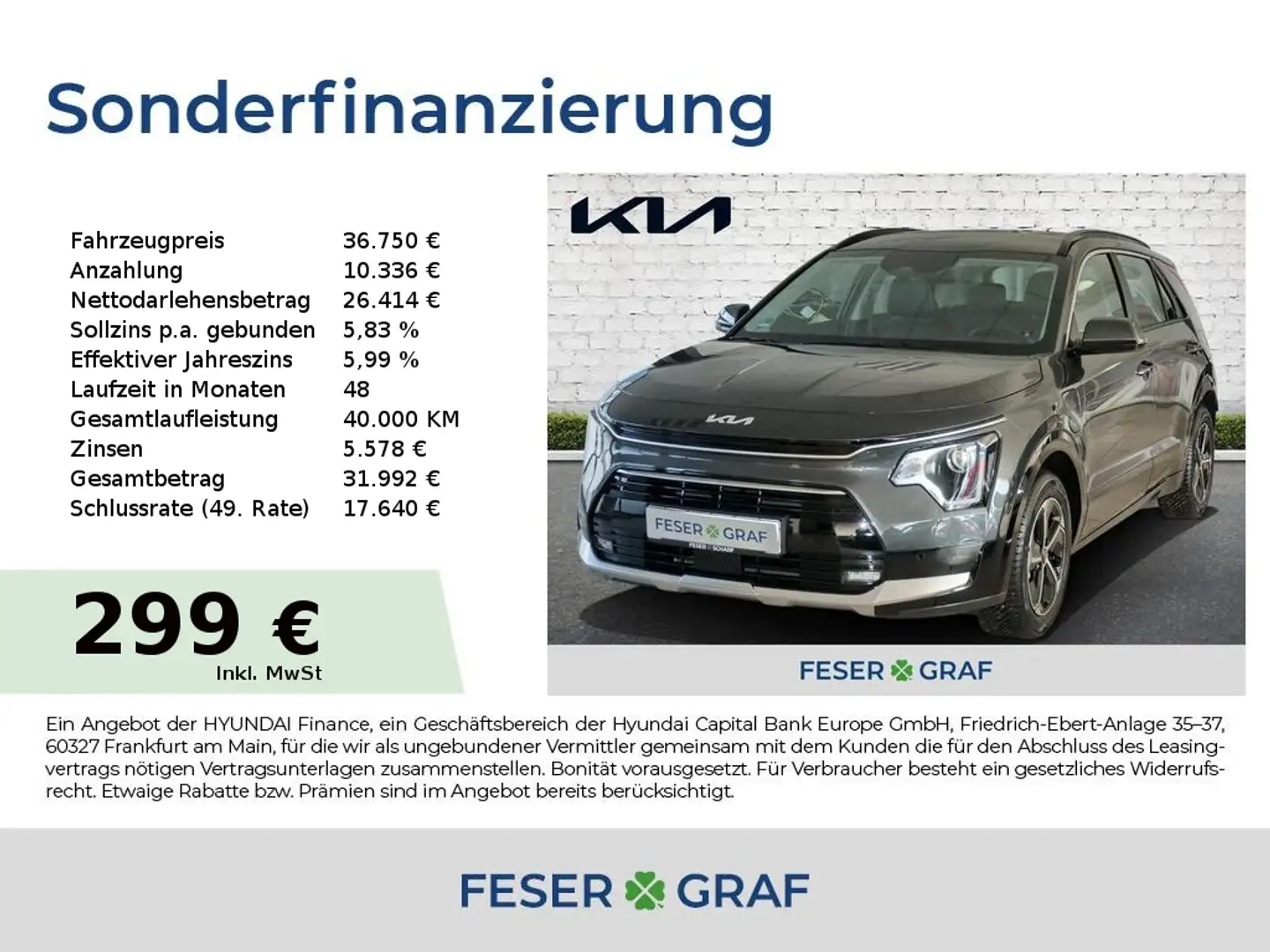 Kia Niro 1.6 PHEV 171 DCT VISION KOMFORT NAVI UVM. Grau - 1