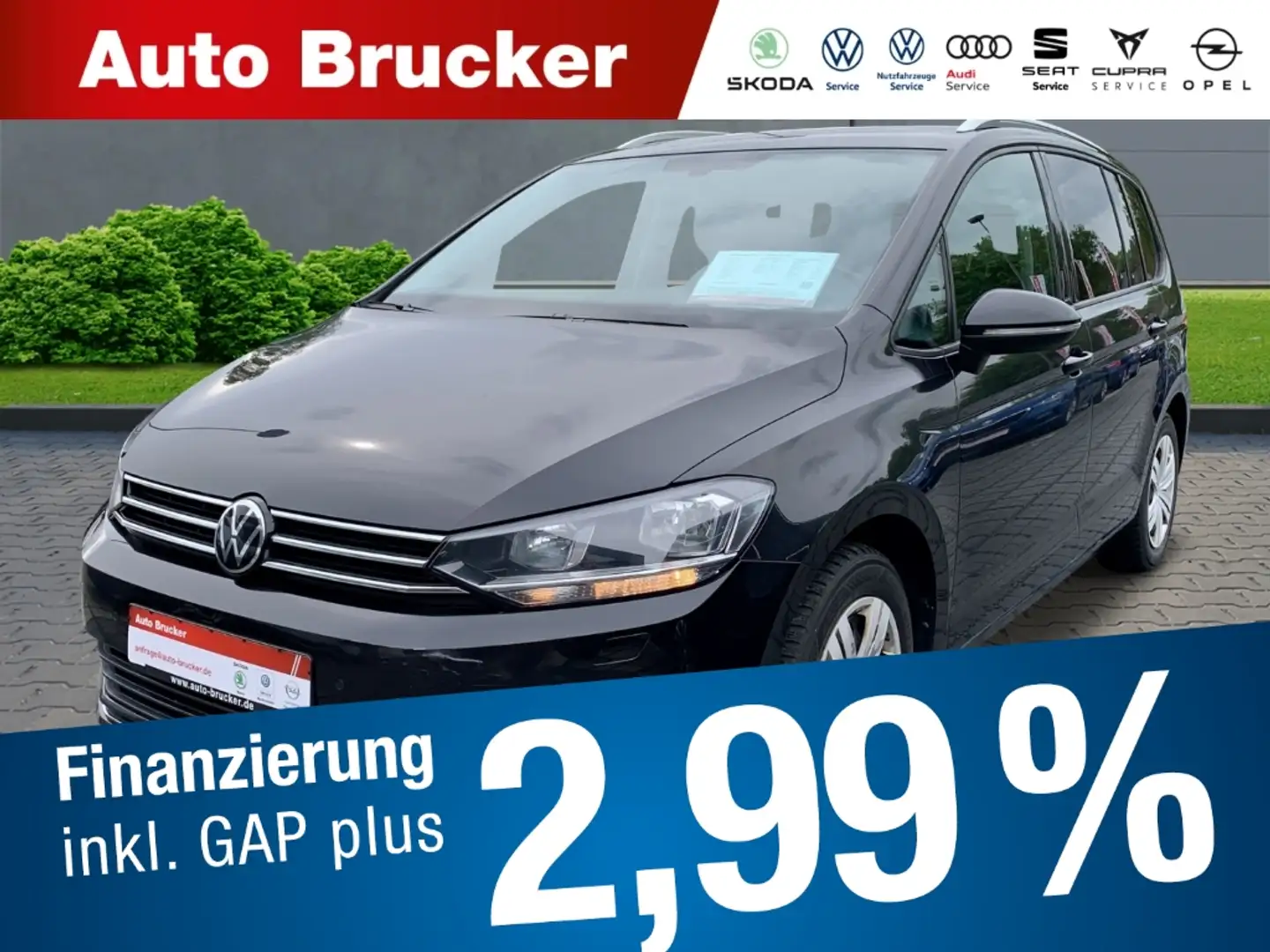 Volkswagen Touran United  2.0 TDI+Alufelgen+Navi+Klimaautomatik Negro - 1