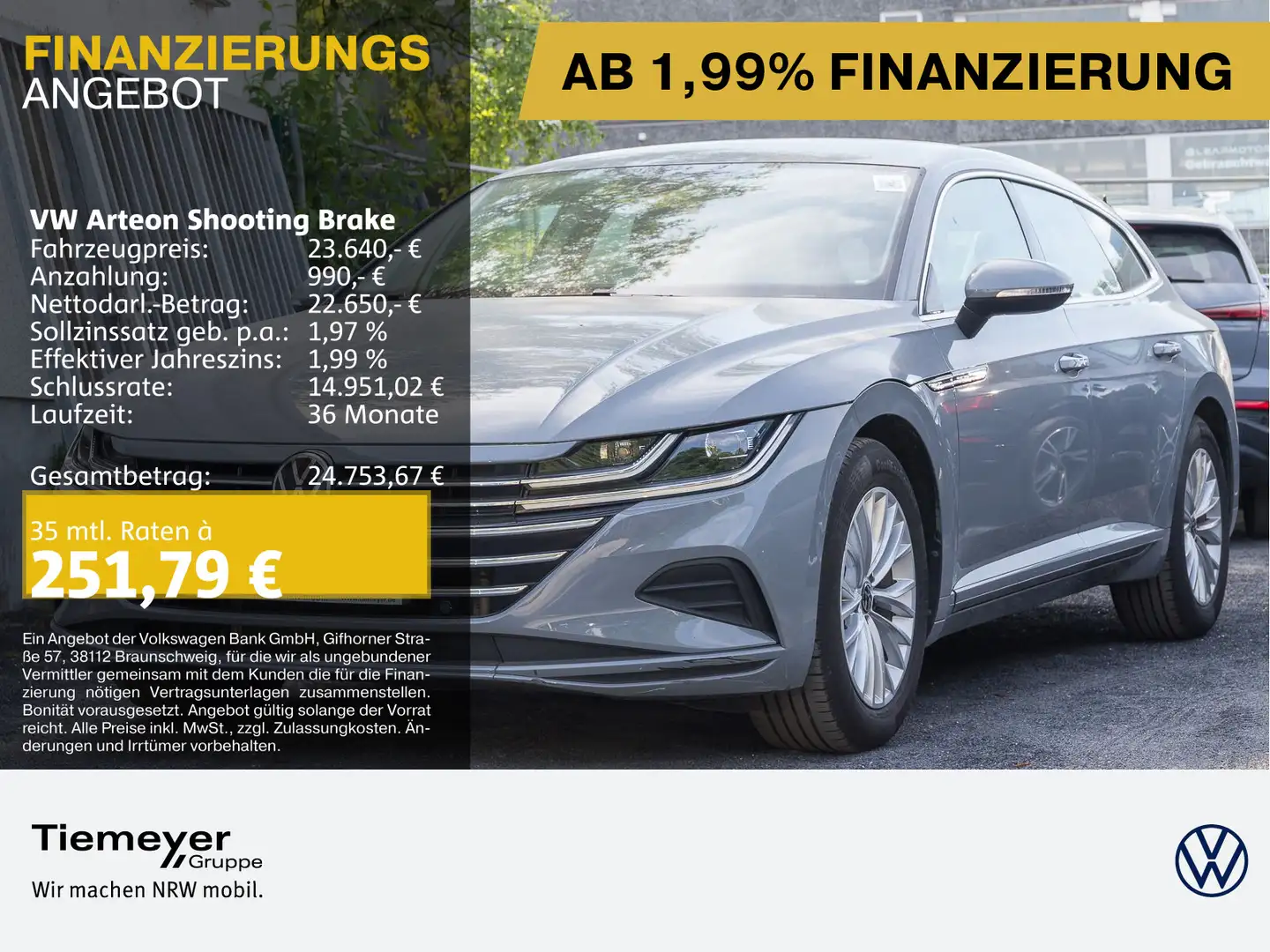 Volkswagen Arteon 2.0 TDI DSG LED VIRTUAL LM Grigio - 1