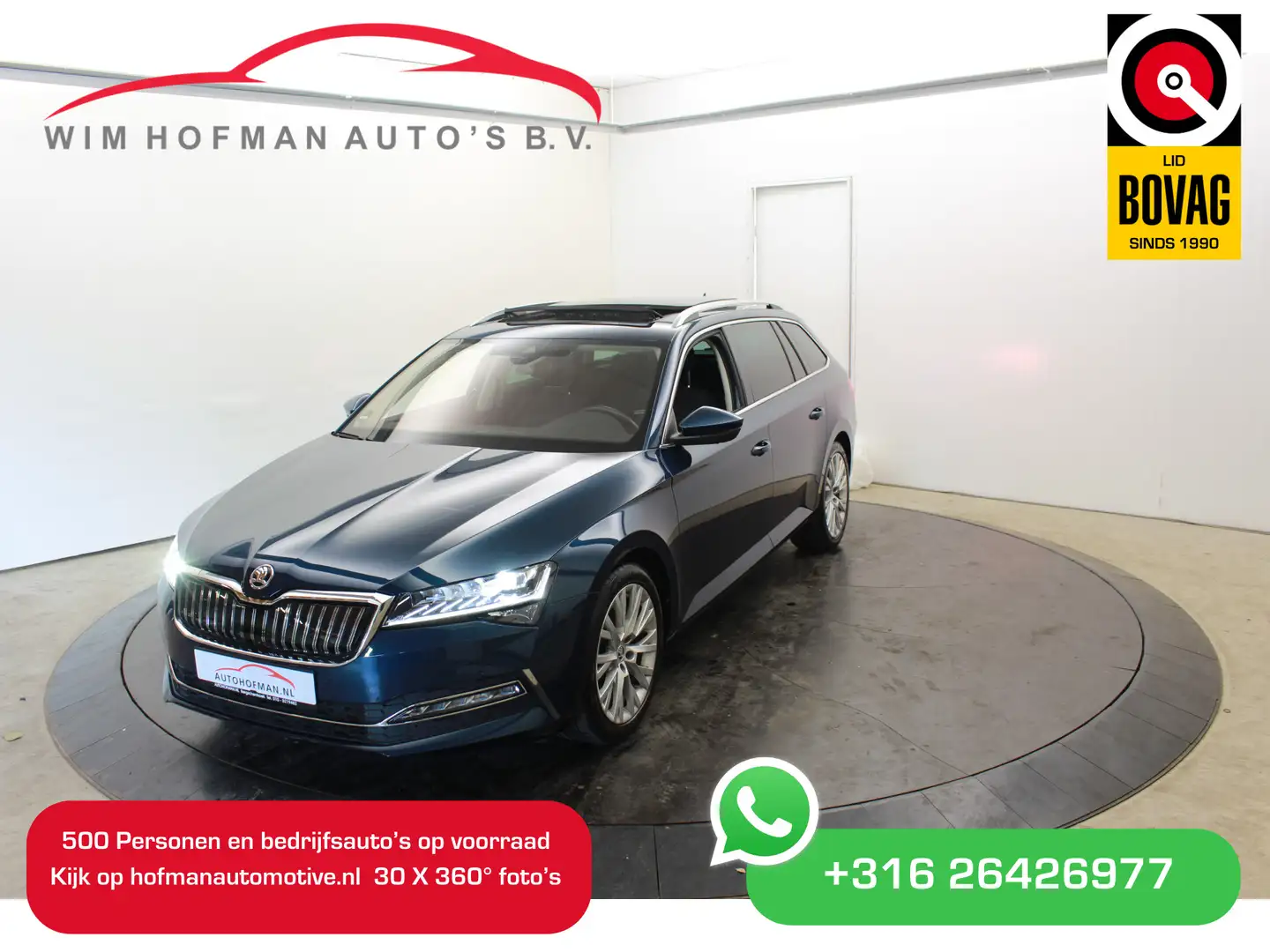 Skoda Superb PHEV Style 360°Camera Pano EL Trekh+aKlep Groot Na Blauw - 1