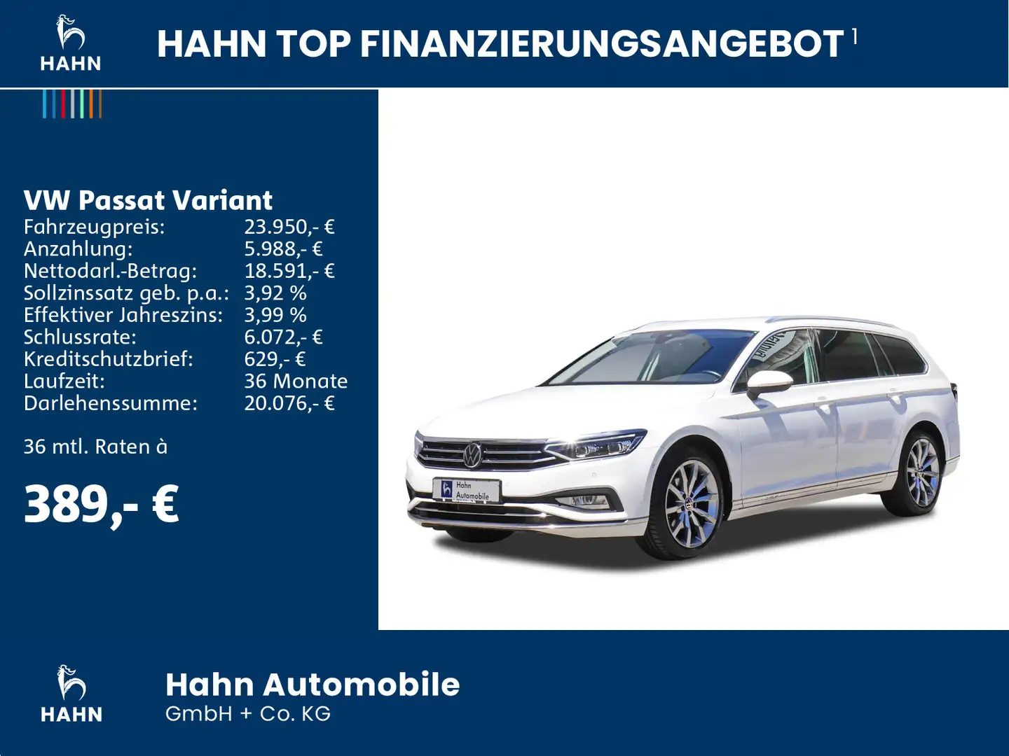 Volkswagen Passat Variant 2.0TDI DSG Elegance Matrix AHK Weiß - 2