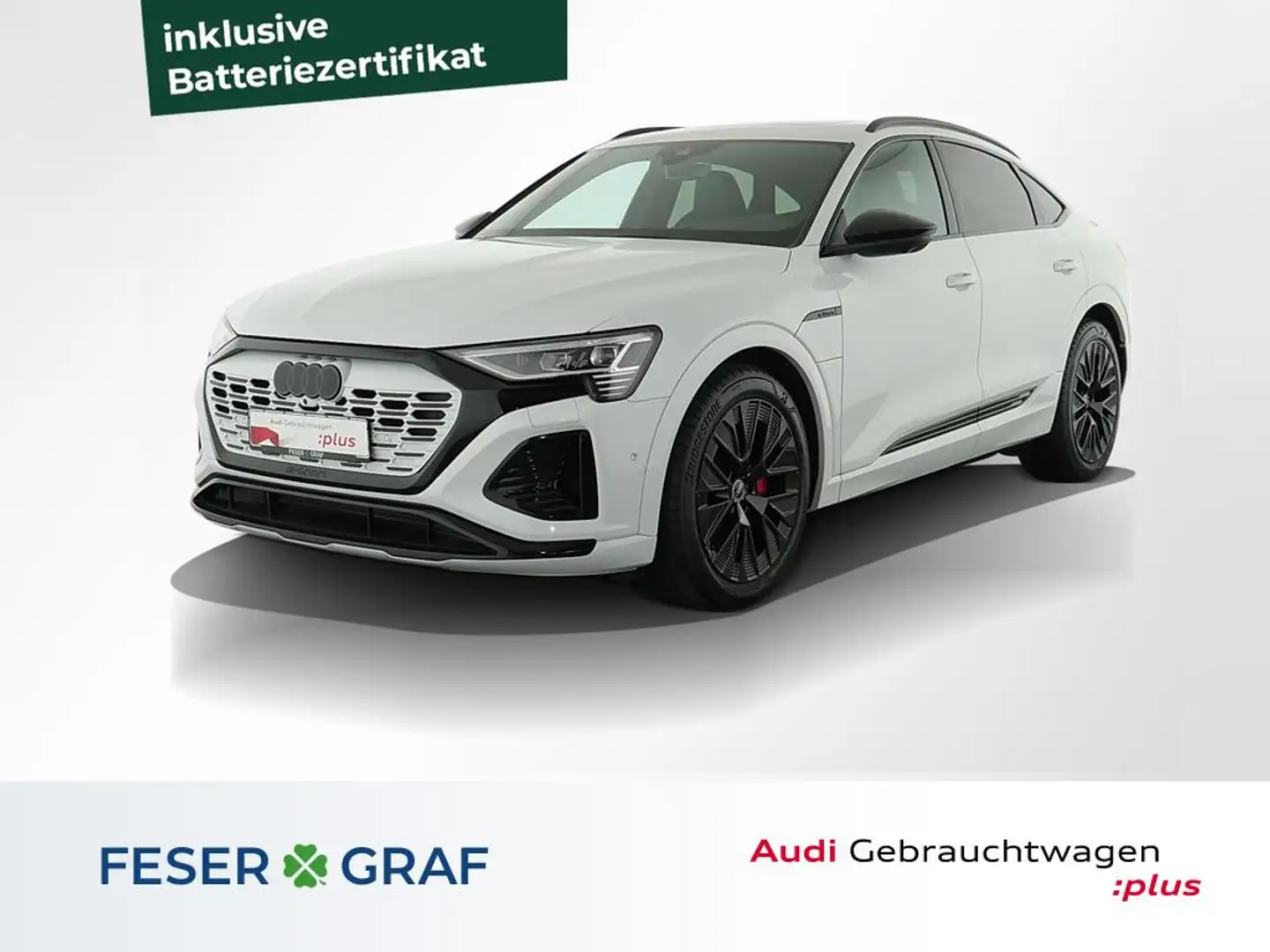 Audi Q8 e-tron Sportback 55 e-tron S Line Pano,HUD,B&O,AHK,Leder, Weiß - 1
