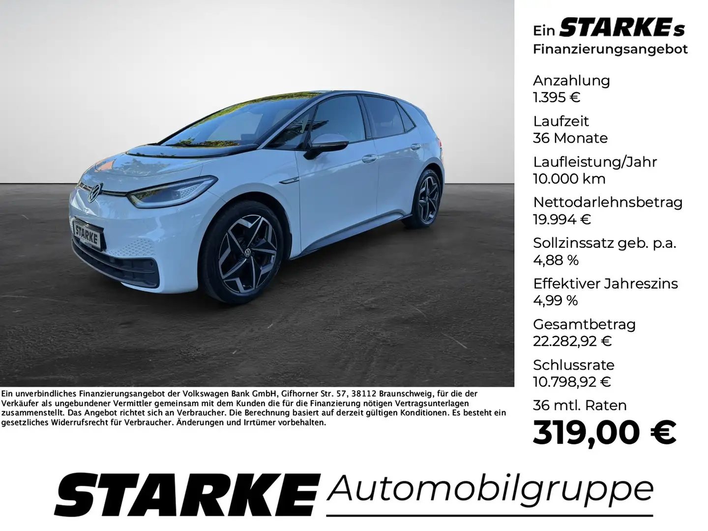 Volkswagen ID.3 Pro Performance 1st Plus Edition Weiß - 1