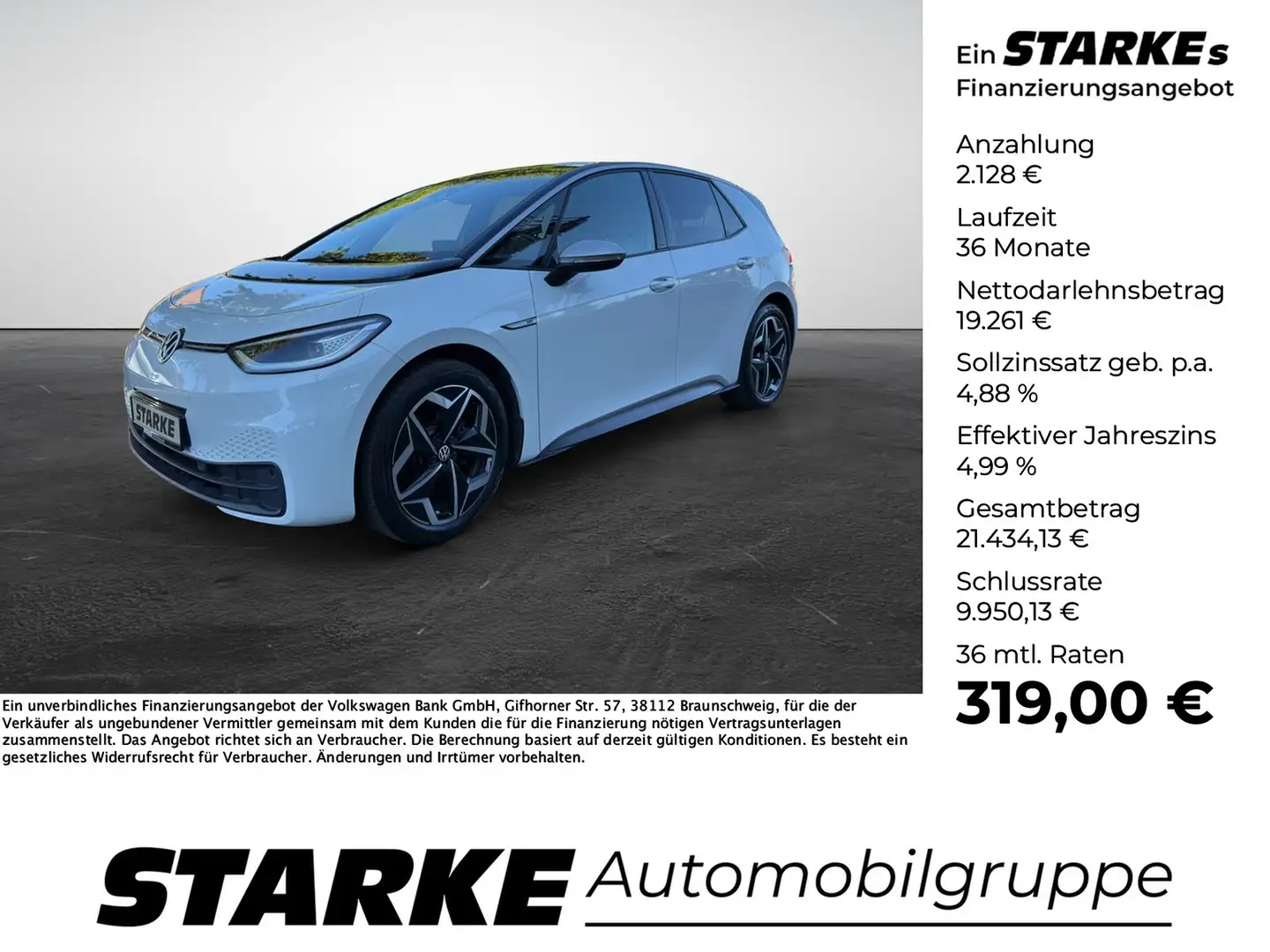 Volkswagen ID.3 Pro Performance 1st Plus Edition Weiß - 1