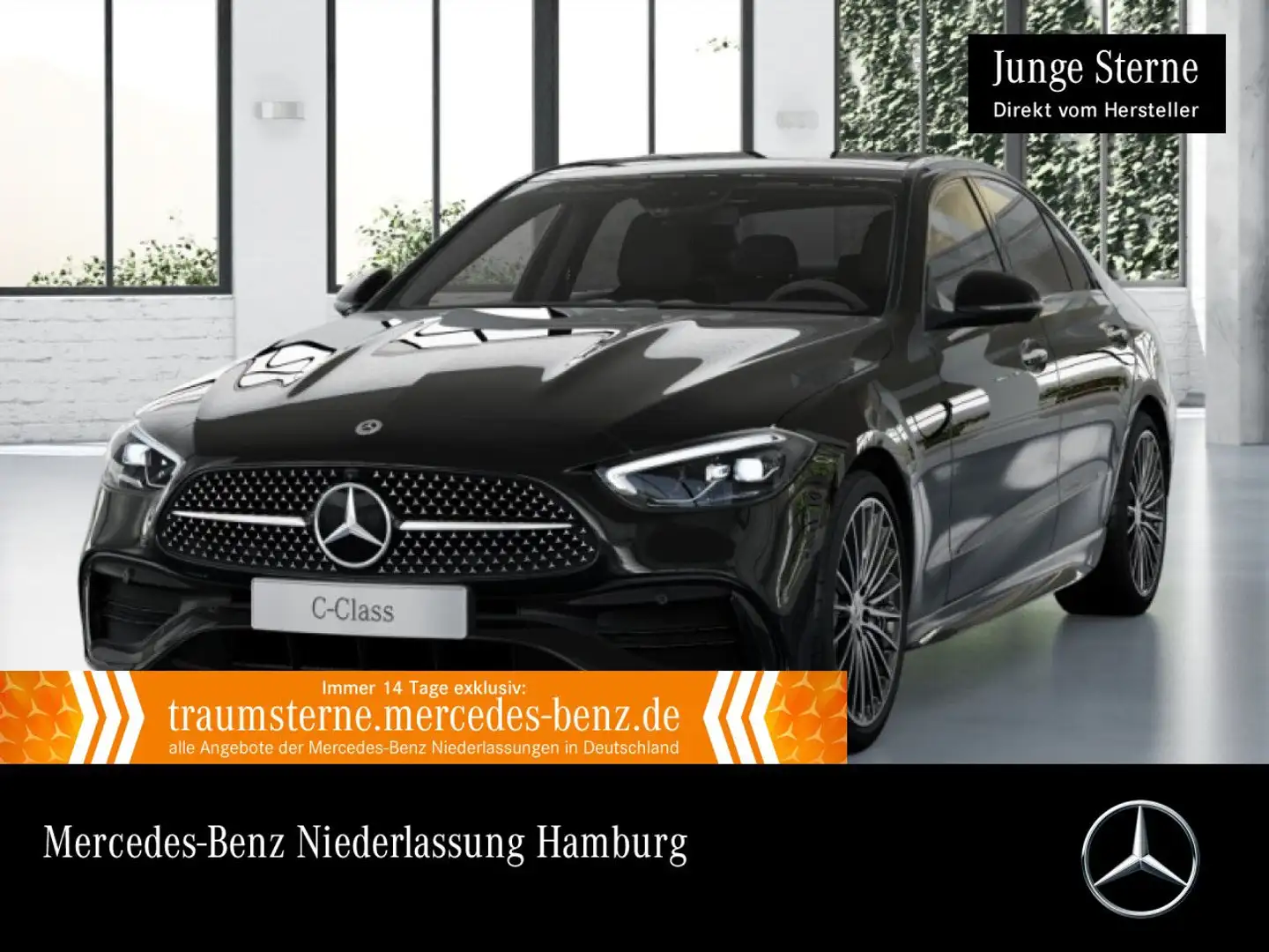 Mercedes-Benz C 220 d AMG+NIGHT+PANO+360+LED+STHZG+19"+TOTW+9G Schwarz - 1