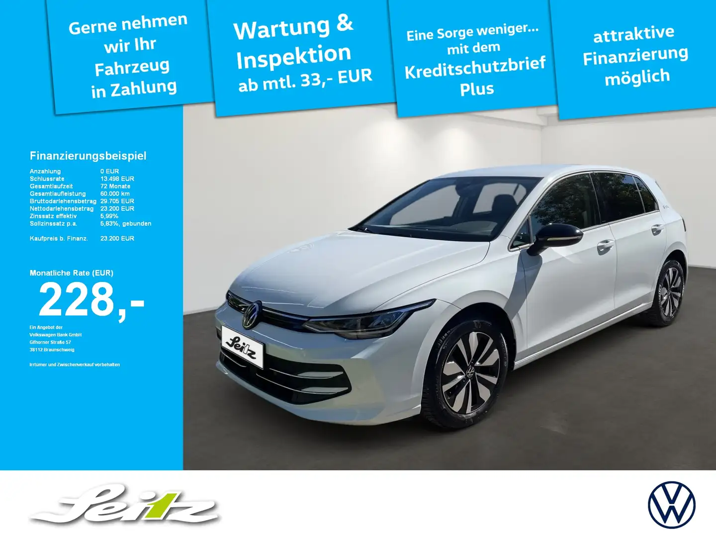 Volkswagen Golf VIII 1.5 TSI Goal *LED*PARKSENSOR*SITZH* Blanc - 1