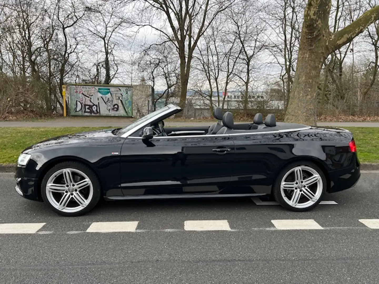Audi Cabriolet A5 Cabriolet 1.8 TFSI S-Line Sport Plus Vollleder KEYLESS Navi Xenon Negro - 1