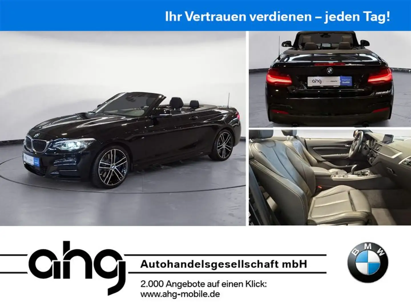 BMW 240 xDrive Navi Prof ACC H&K Leder Schwarz - 1